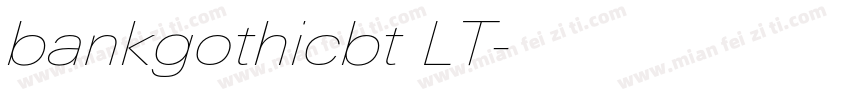 bankgothicbt LT字体转换